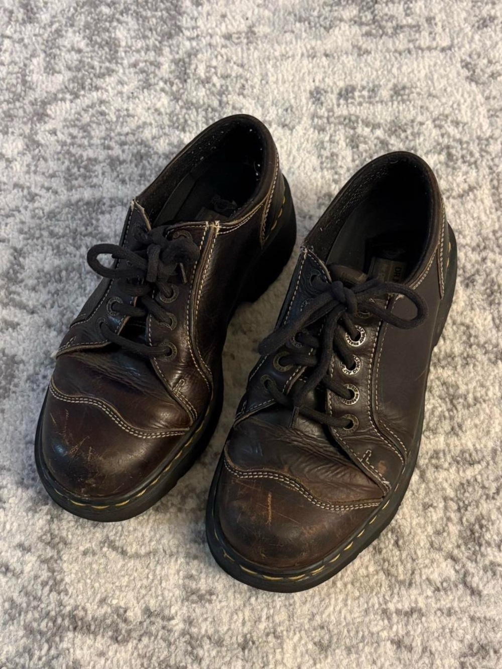 Men’s Size 6 Dr Martens Brown Platform Shoes